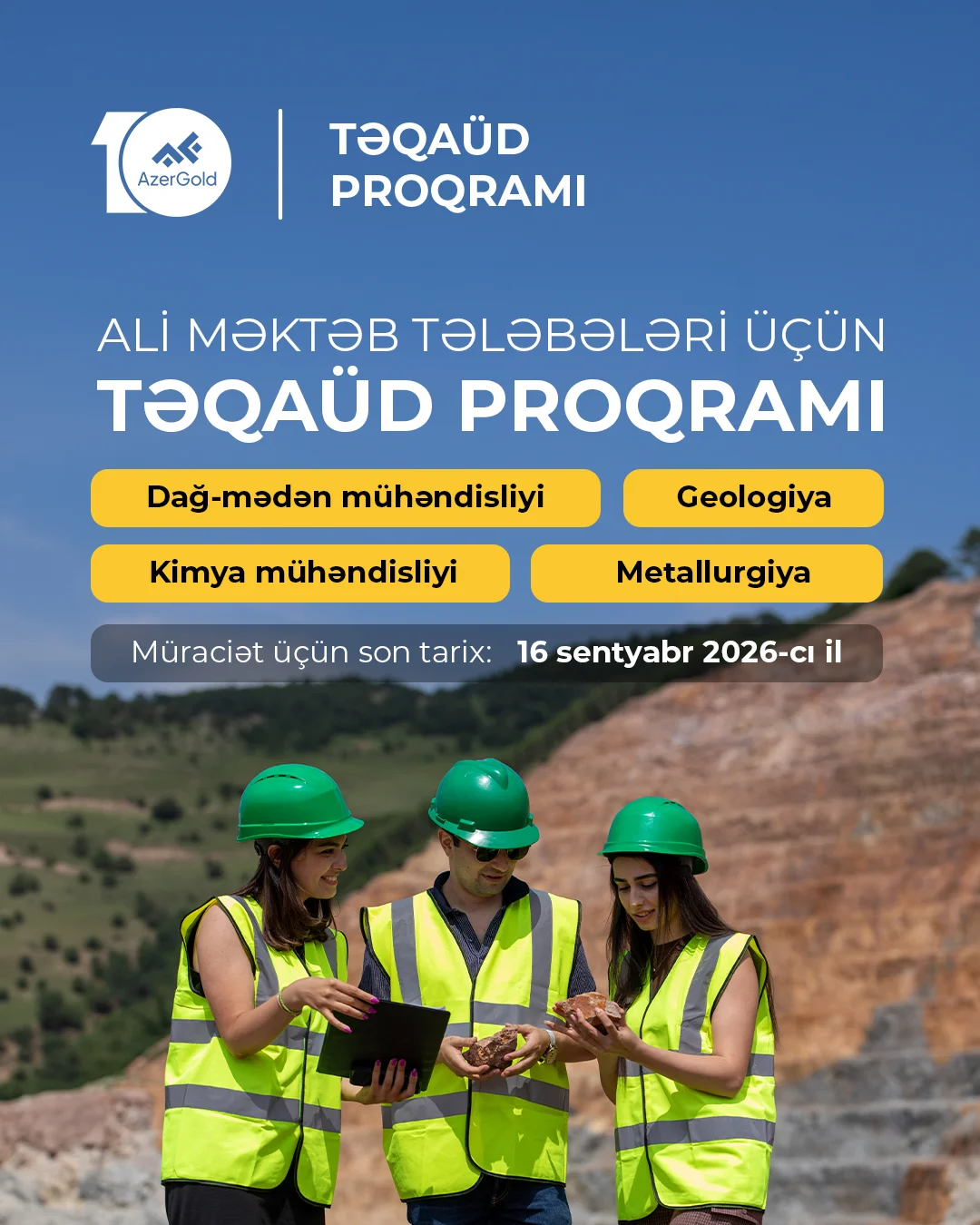 “AzerGold” ali məktəb tələbələri üçün növbəti Təqaüd proqramını elan edir