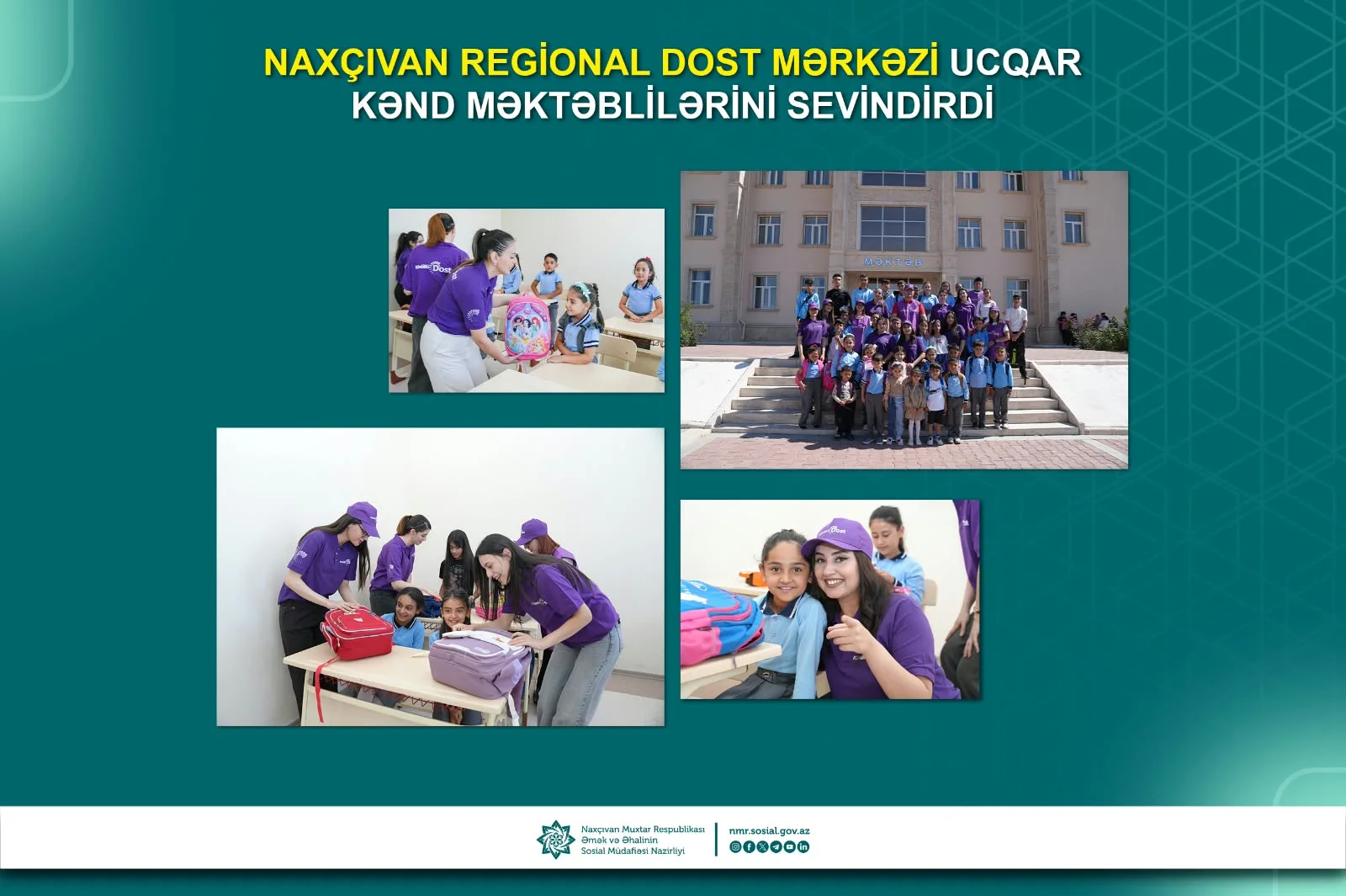Naxçıvan Regional DOST Mərkəzi ucqar kənd məktəblilərini sevindirdi