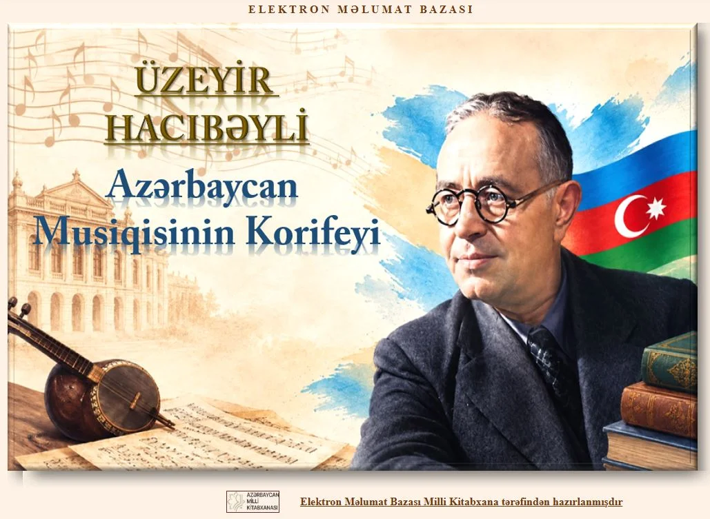 Milli Kitabxanada “Üzeyir Hacıbəyli - Azərbaycan musiqisinin korifeyi” adlı elektron məlumat bazası istifadəçilərə təqdim edilib