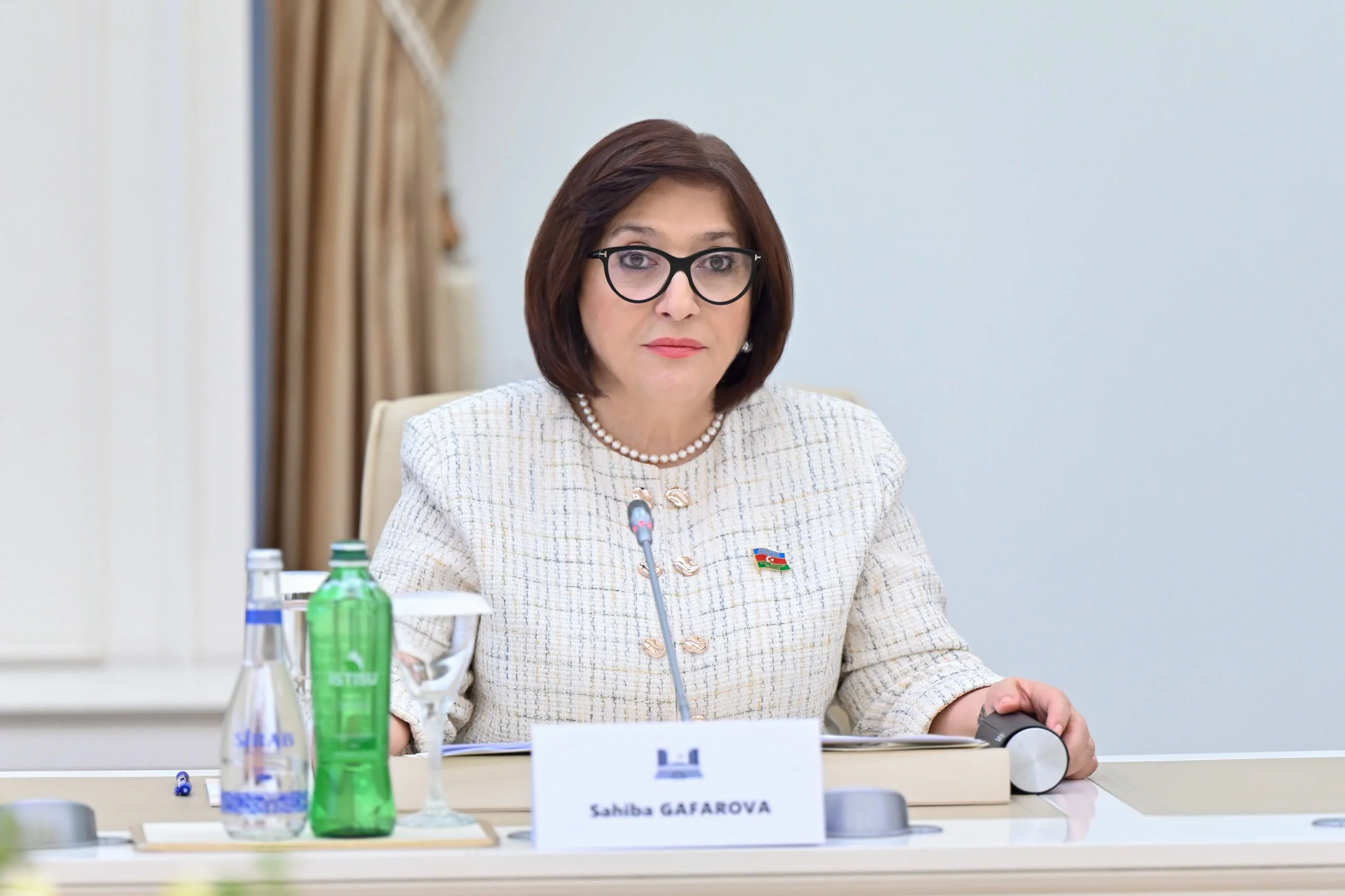 Milli Məclisin sədri Sahibə Qafarova Gürcüstan Parlamentinin sədr müavini ilə görüşüb