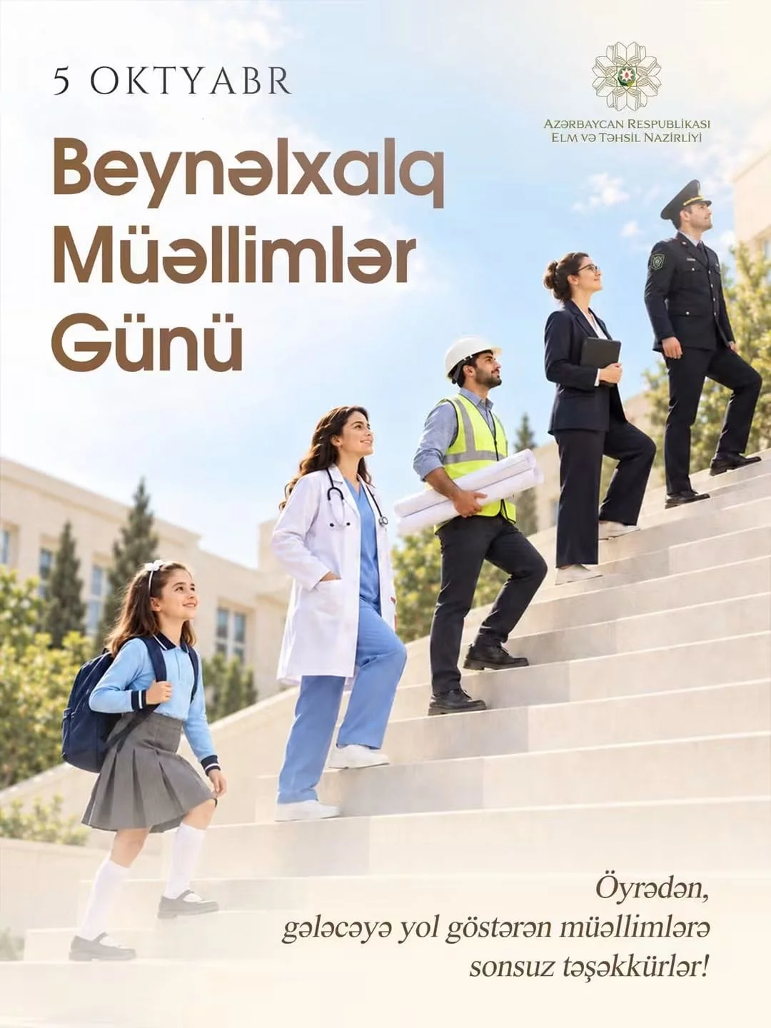 Emin Əmrullayev Beynəlxalq Müəllimlər Günü münasibətilə paylaşım edib