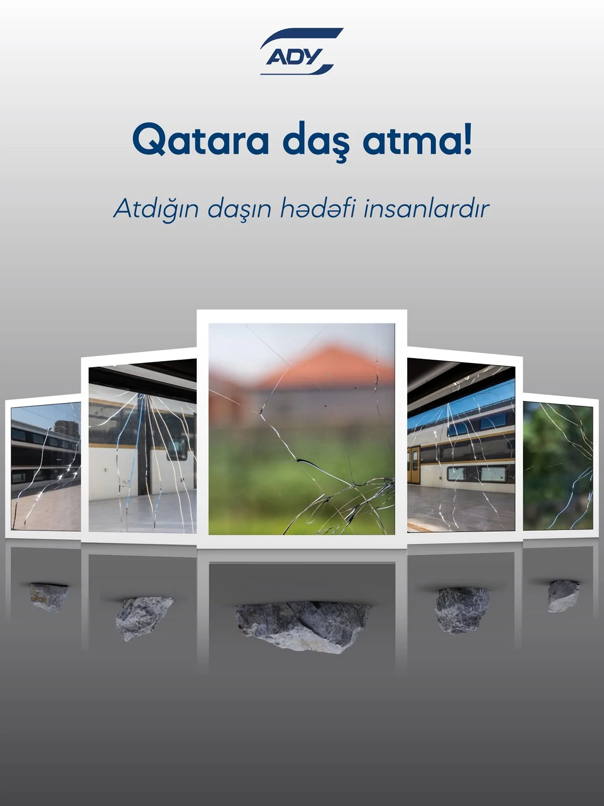 ADY: 9 ayda hərəkətdə olan sərnişin qatarlarına 26 dəfə daş atılıb