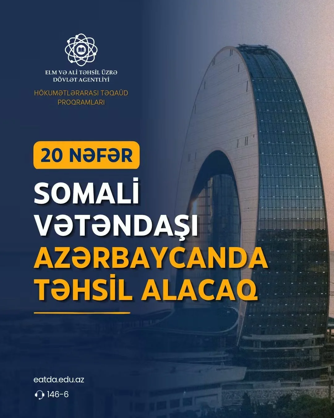 20 nəfər Somali vətəndaşı Azərbaycanın ali təhsil müəssisələrində təhsil alacaq