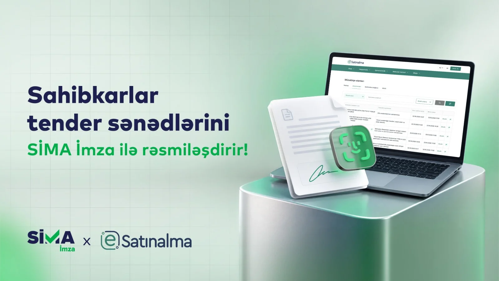 Sahibkarlar “Etender.gov.az” portalında sənədləri “SİMA İmza” imzalayacaq